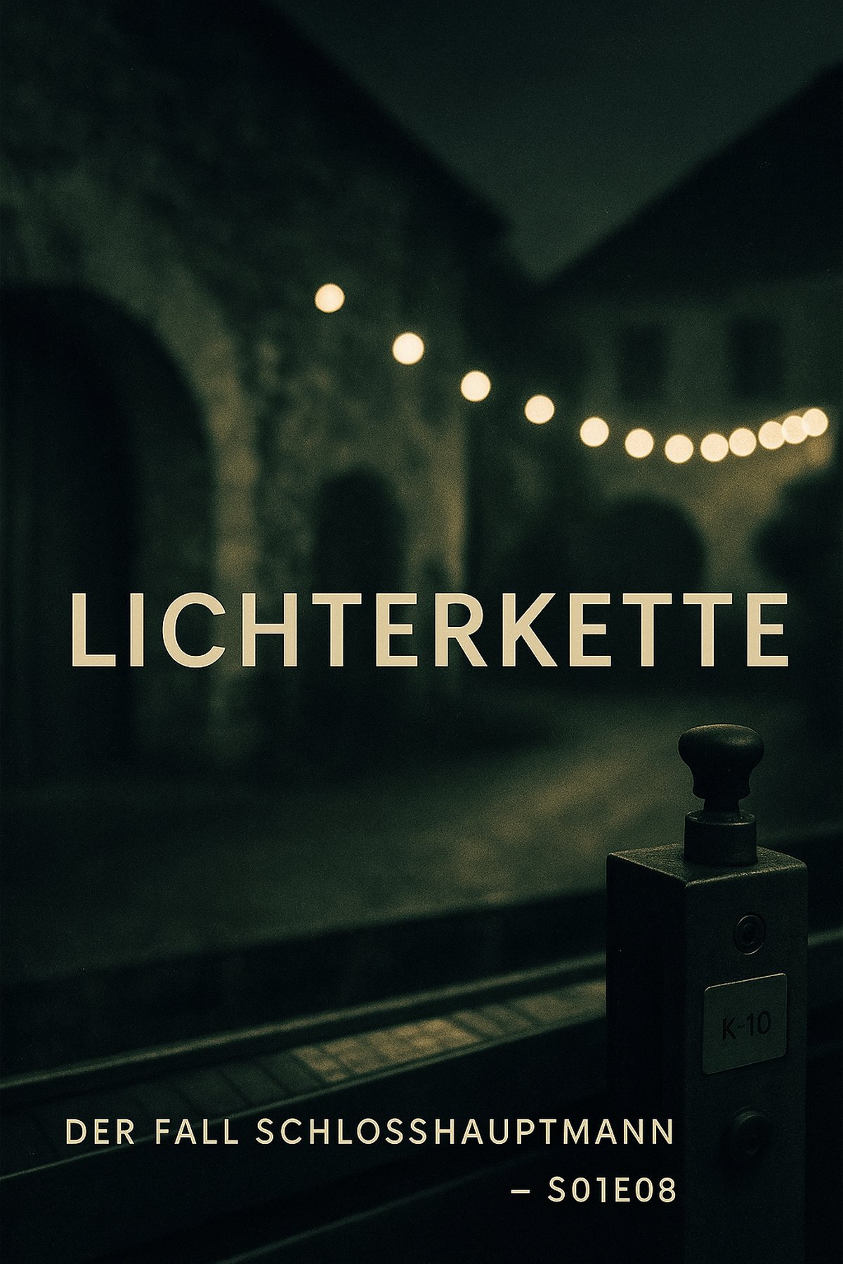 Cover Folge 8 „Lichterkette“ – flackernde Lichter, Etikettierband, Sensor am Flaschenlauf